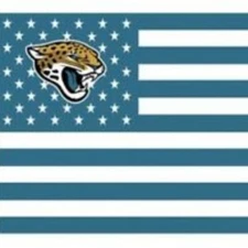Jacksonville Jaguars 3x5 Foot American Flag Banner New