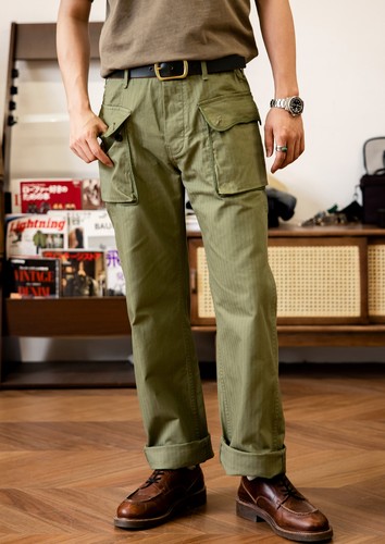 Red Tornado Vintage P44 For Men Cargo Pants Fit Slim And Loose Workwear Trousers - Picture 2 of 10