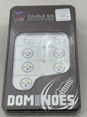 Officially Licensed NFL Pittsburgh Steelers 28 Piece Double-6 Dominoes Game