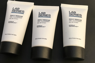 Lab Series Solutions For Men Daily Rescue Gel Cleanser 1oz 30ml set x3