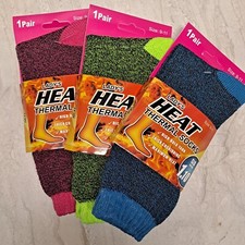 Lady's HEAT Thermal Socks Size 9-11 New 3 Pair Bundle