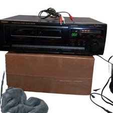 Teac W-6000R double cassette Deck No remote control Tested Working Auto Reverse