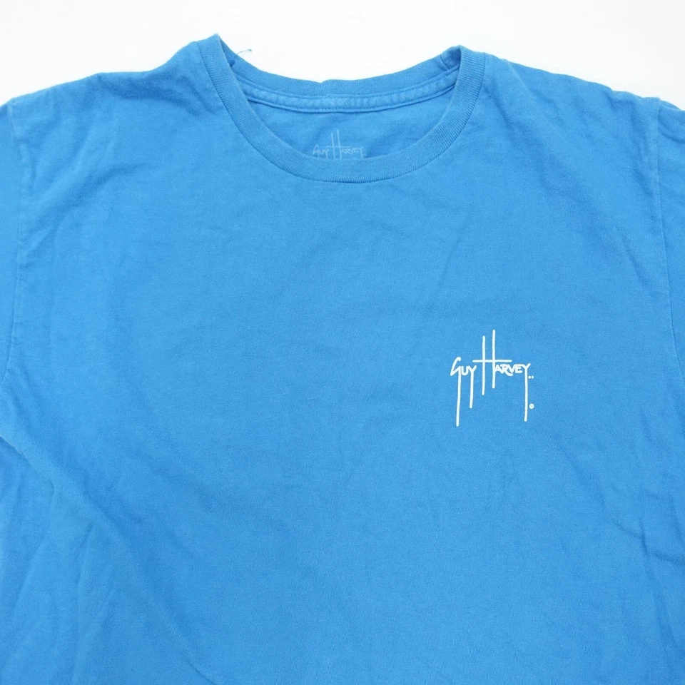 Guy Harvey T-Shirt Men's Size Small Blue Crew Neck Short Sleeve Graphic Print - Image 2 of 4