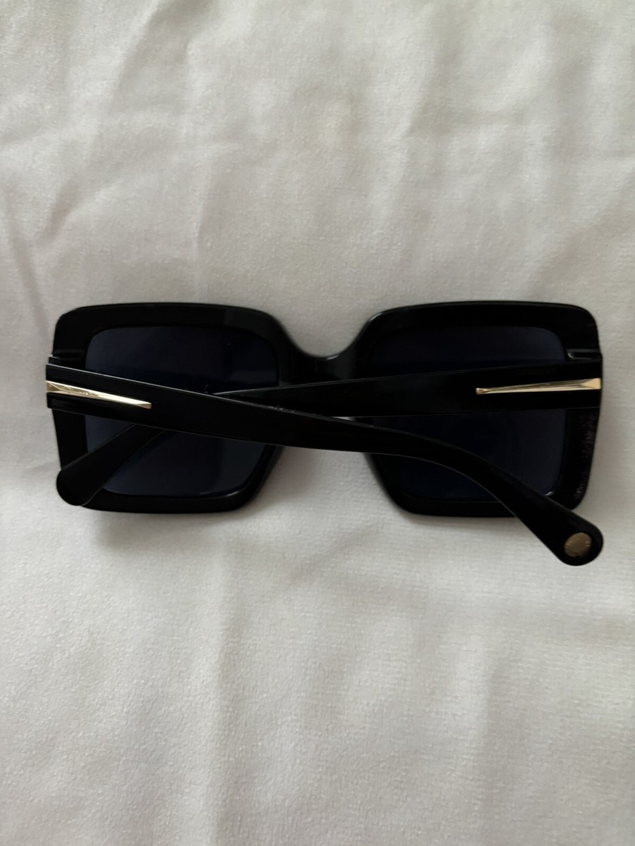 Black Square Sunglasses with Silver Accents Suzy Levian Women main image 3