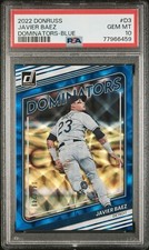 2022 Panini Donruss - Dominators Blue #D-3 Javier Báez /249 PSA 9