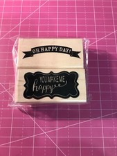 Oh happy Day You Make Me Happy Rubber Stamps 2 Pcs NEW