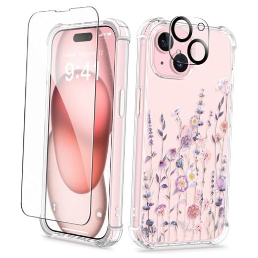 3 in 1 Designed for For iPhone 15 Plus (6.7-inches, 2023) Floratopia/Colorful