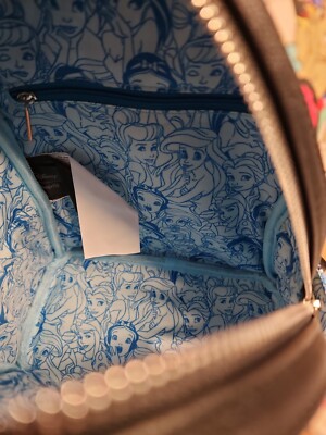 Loungefly Disney Classic Princess AOP Mini Backpack NEW ( B ) Acutal Print Loungefly | Bags | Loungefly Disney Classic Princess Aop  main image 3