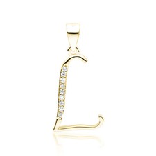 Gold Initial Letter Necklace or Pendant Gift Boxed Present Vermeil Gold