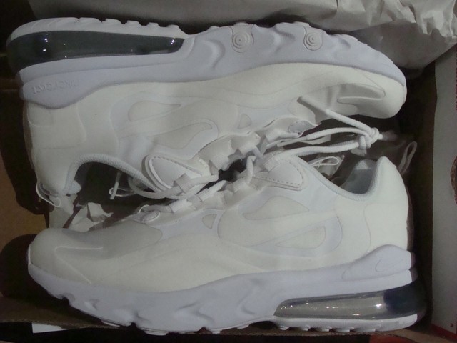 nike air max 270 react white and silver