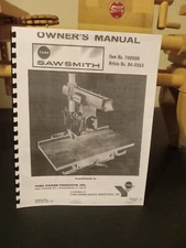 1960 YUBA Sawsmith Radial Arm Saw Owner's Manual for Model No. 700000