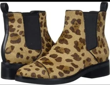 Cole Haan Women's Mara Grand Chls Boot Ankle, Ocelot Black Lthr, 7.5 B