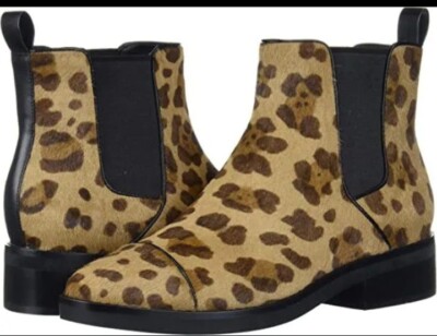 Cole Haan Women's Mara Grand Chls Boot Ankle, Ocelot Black Lthr, 7.5 B