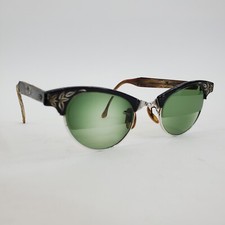 Vintage Artcraft Cateye 1/10 12k GF 20mm Green Tint Bifocal Eyeglasses 4  - 5 