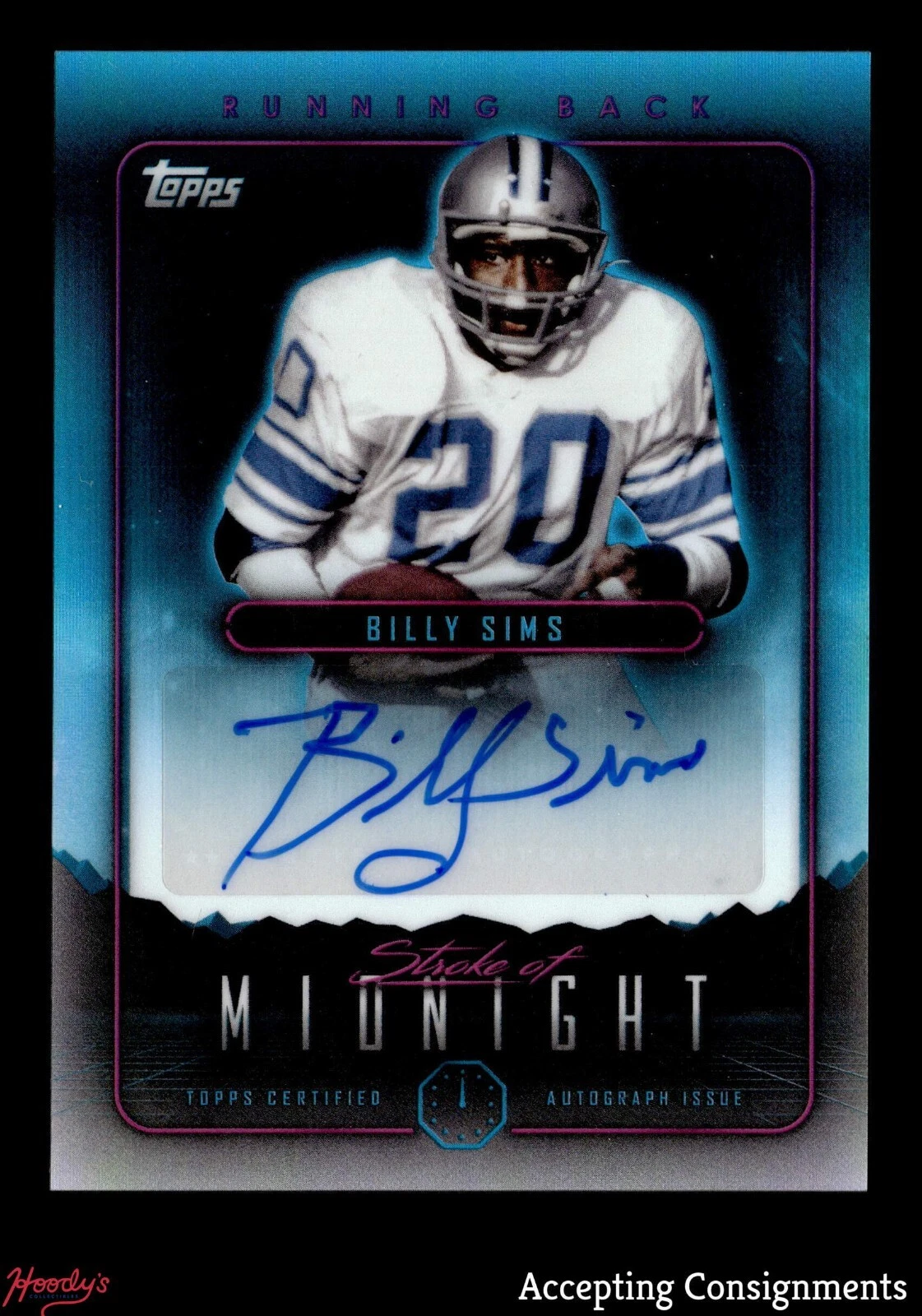 2024 Topps Midnight Stroke of Midnight Autograph Billy Sims AUTO LIONS