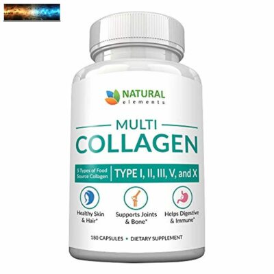 Multi Kollagen Protein Kapseln - 180 Kollagen Typ I, II, III, V, X
