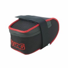 BORSA SOTTOSELLA BICI BICICLETTA MTB CORDURA ZIP A SCOMPARSA COLORE NERO/ROSSO