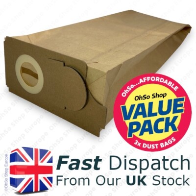 3 x KARCHER Vacuum Cleaner Dust Bags To Fit CV36, CV46, CV46/2, CW50, CW100
