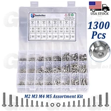 M2 M3 M4 M5 Button Head Socket Cap Screws Nut Set Allen Hex Bolt Stainless steel