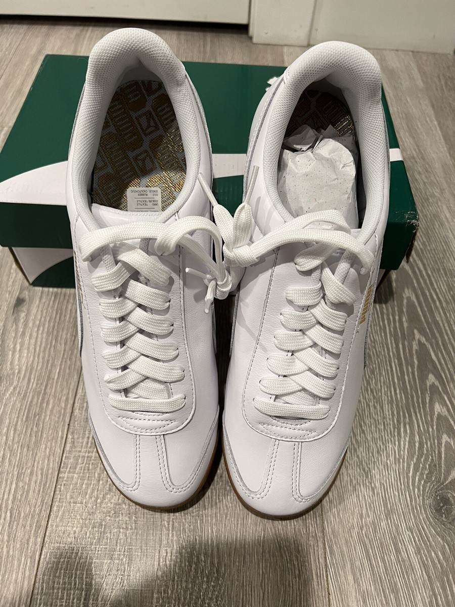 Sale!キュート! PUMA Roma Classic Gum Puma Roma Classic Gum Mens White Sneakers Casual Shoes