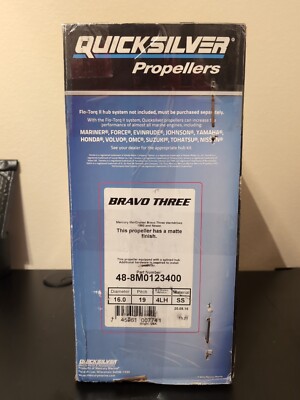 Hélice Avant Quicksilver Bravo Three 16 X 19 Pas 19P - Référence 48-8M0123400 - NEUF