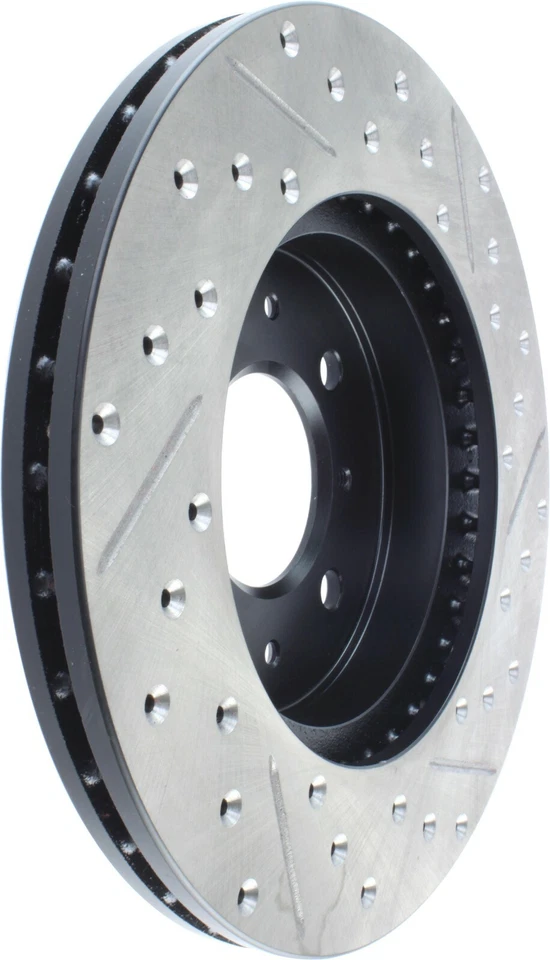 Rotor de freno delantero StopTech Sport perforado y ranurado de 1 pieza para Honda Civic 90-05 Foto 3 de 4