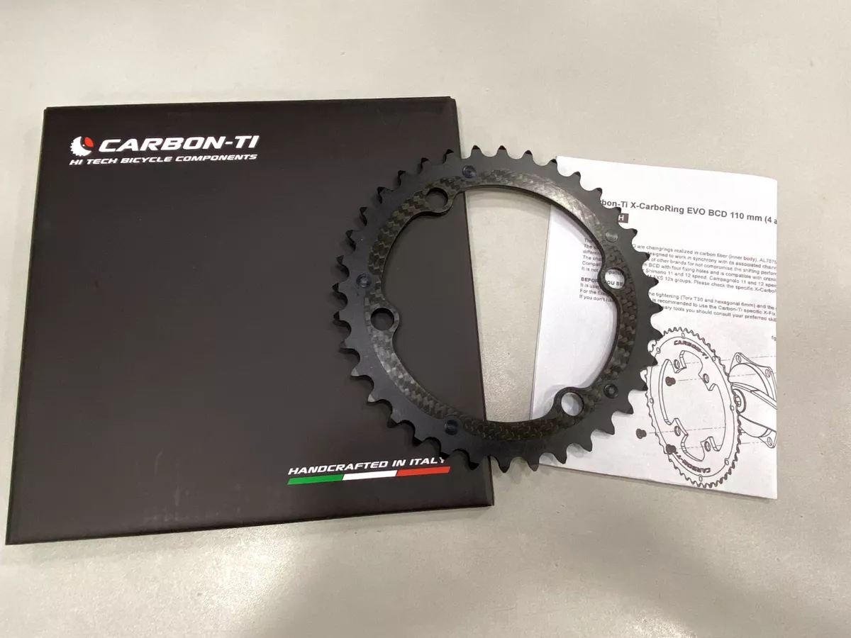 Carbon-Ti X-CarboRing Evo BCD 110x4 Chainring (34T-58T) 9200/8100/ SRM  Origin