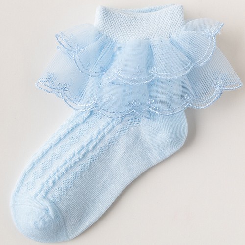 6X Baby Girls Lace Ruffle Princess Cotton Socks Kids School Dance Short Sock Set - Picture 13 of 24
