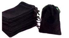 50 Black Velvet Jewelry Pouch Bag Gift Small Cloth Drawstring Ring Bracelet 4x3