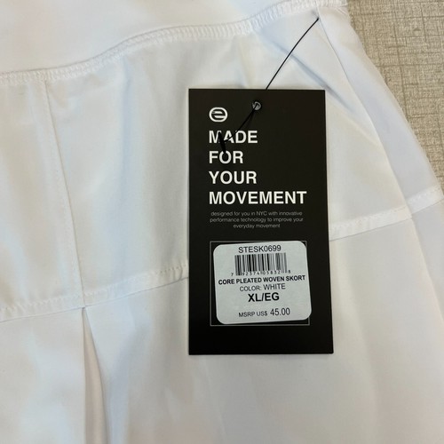 Etonic Skort Womens XL Extra Large Core Pleated Woven White Built In Short F1T - Picture 4 of 11