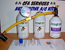 ENVIRO REFRIGERANT A/C RECHARGE KIT w-Stop Leak for 1995-OLDER fits all R12 CARS