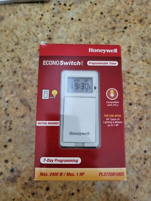 Honeywell PLS730B1003 EconoSwitch White 7 Day Program