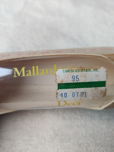 Gioco vintage Mallardtone richiamo cervo legno inciso caccia Moline Illinois - Foto 8 di 12