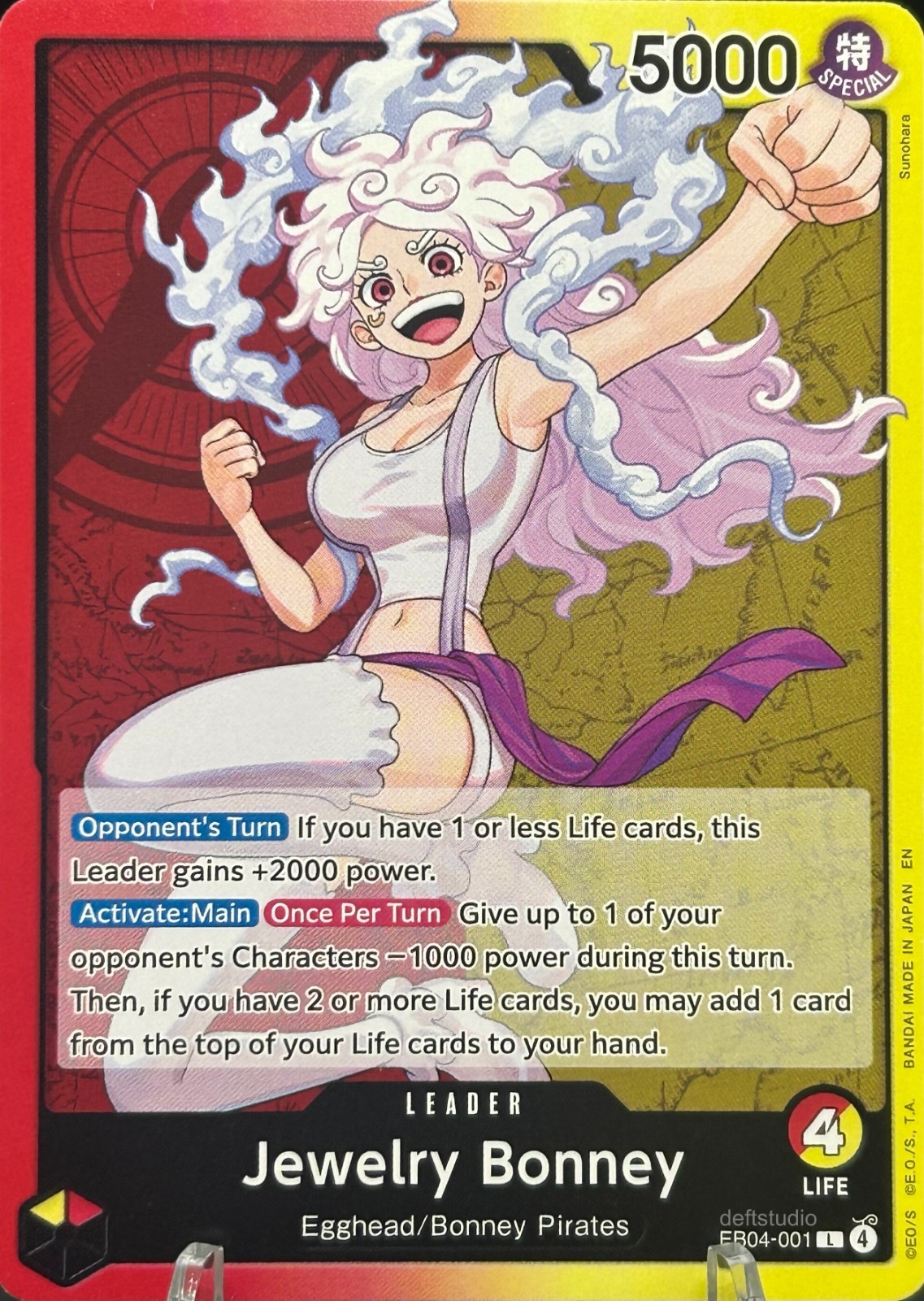 • Jewelry Bonney • EB04-001 Leader Adventure On Kami’s Island One Piece TCG NM