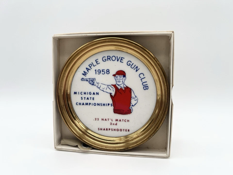 Vintage 1958 Maple Grove Gun Club Michigan State Championships Medal - Image 4 of 4