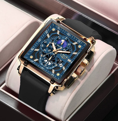 LIGE Herrenuhr Business Quarzuhr Datum Leuchtend Wasserdicht Sportuhr Armbanduhr