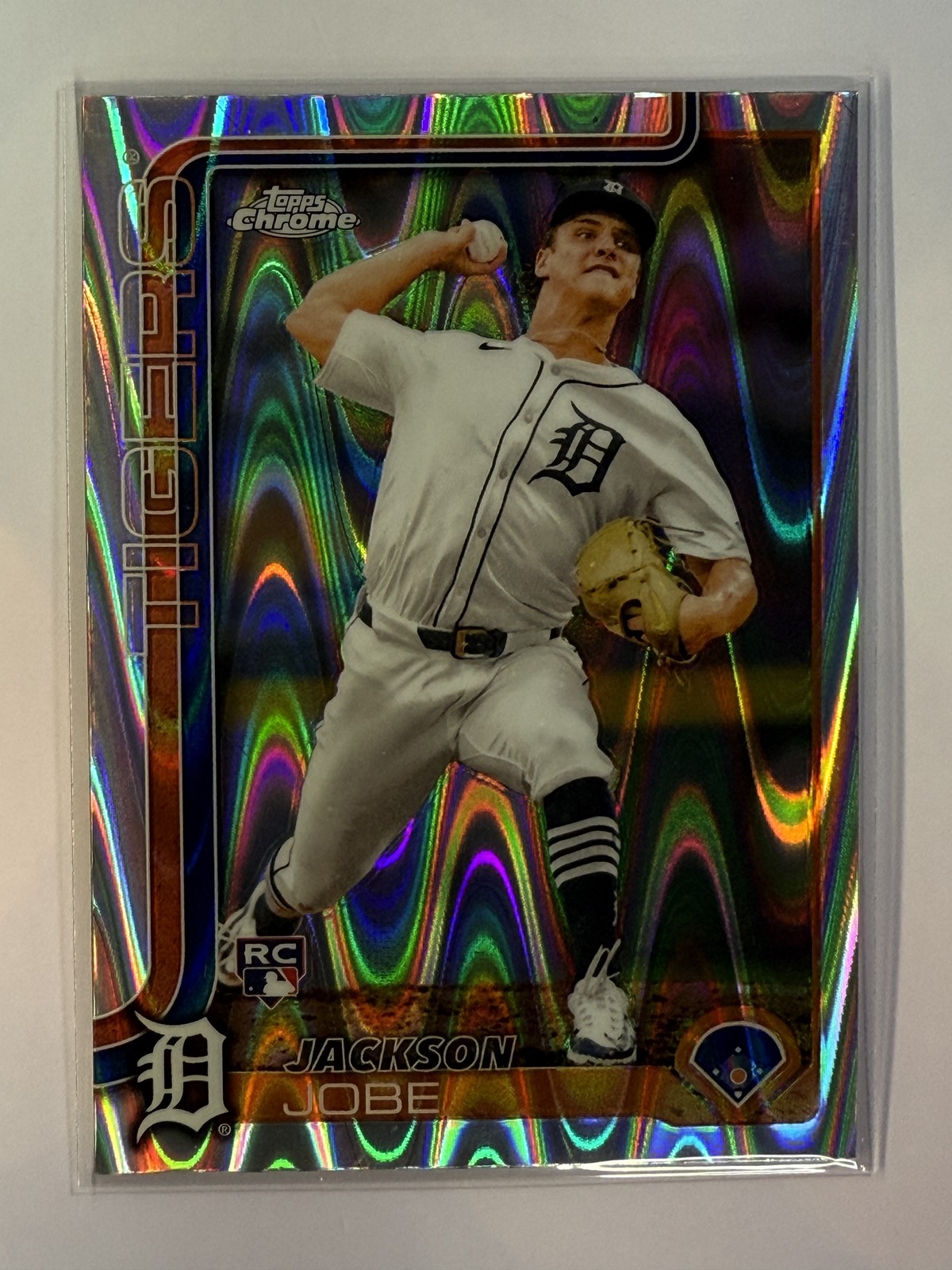 2025 Topps Chrome #249 Jackson Jobe Raywave Refractors