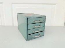 Vintage WARDS MASTER QUALITY 4 Drawer Metal Tool Cabinet Small Parts Storage