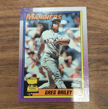 Topps 1989 Greg Briley Seattle Mariners #288 MLB Baseball Card Rookie. rookie card picture