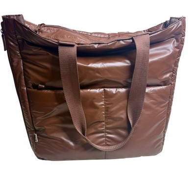 BEIS The Expandable Tote Maple Brown Retired Discontinued Bag Flawed 
