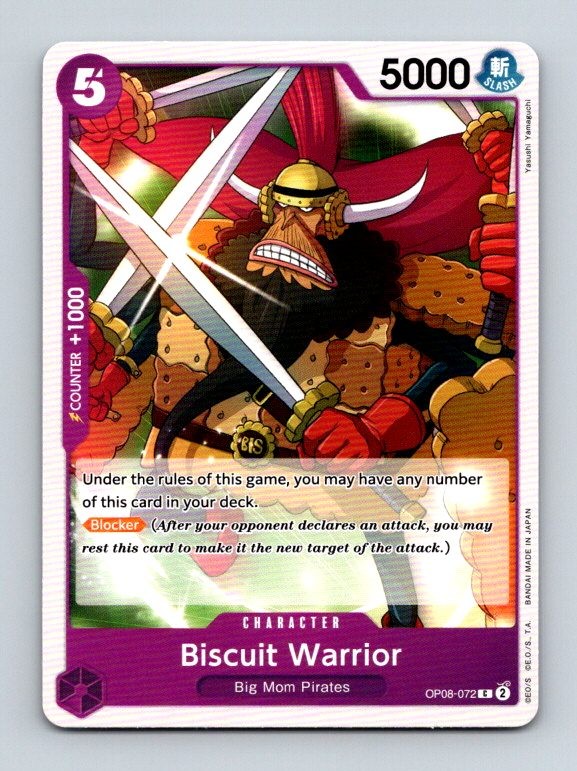 Biscuit Warrior OP08-072 Common Two Legends One Piece Near Mint