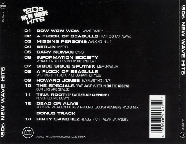 80s New Wave Hits by Various Artists (CD, Jan-2006, Big Eye Music
