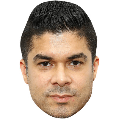 Jerry Rivera (Stubble) Celebrity Mask, Flat Card Face, Fancy Dress Mask