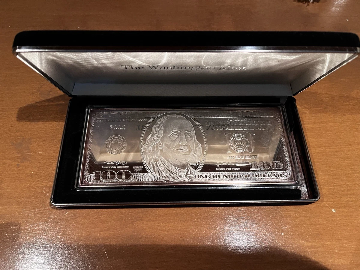 アメリカ「団結」 1トロイオンス バー Franklin Mint 1 oz Precious Metal Content per Unit Bar Silver