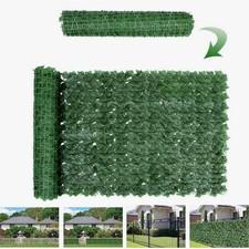 3-20M Roll Artificial Hedge Garden Fake Ivy Leaf Privacy Fence Screening Panel