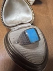 New ListingSterling Silver Ring Vintage Native Inspired Inlay Size 10.25