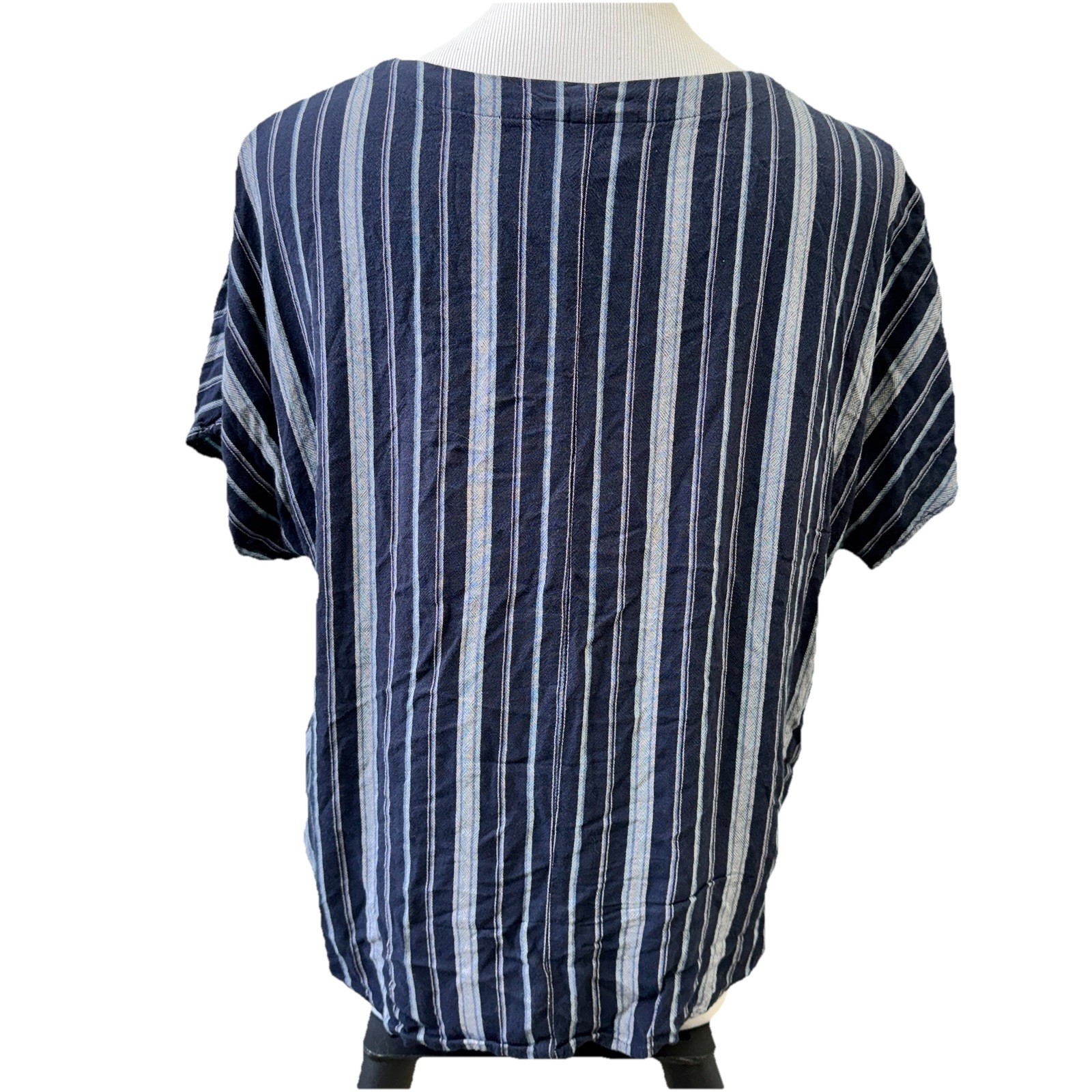 UNIVERSAL THREADS Blue Striped Button Blouse XL S… - image 4