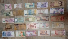 25 Banknotes DIFFERENT COUNTRIES Circulated Currency Foreign World Paper Money