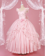 Vintage Victoria Pink Weding Dresses with Glitters and Sequins A Line Bridal