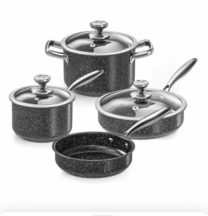 Stainless Steel Pots and Pans Set, 7-Piece Induction Hob Pan Set with Stay Cool
Opens in a new windo